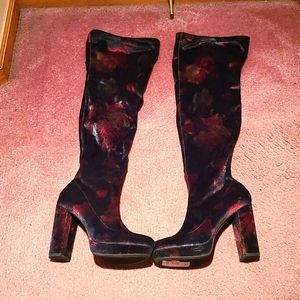 Thigh high black boots